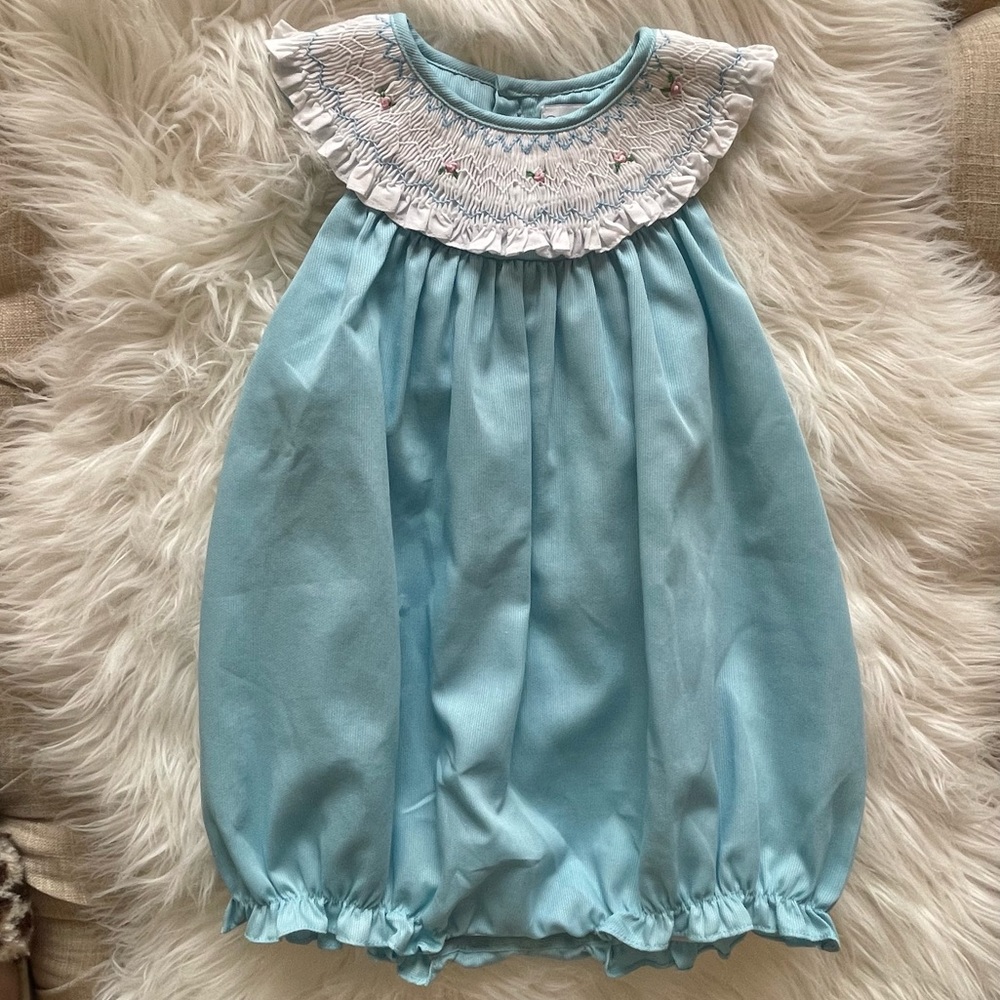 Petit Pomme Smocked Bubble 18M